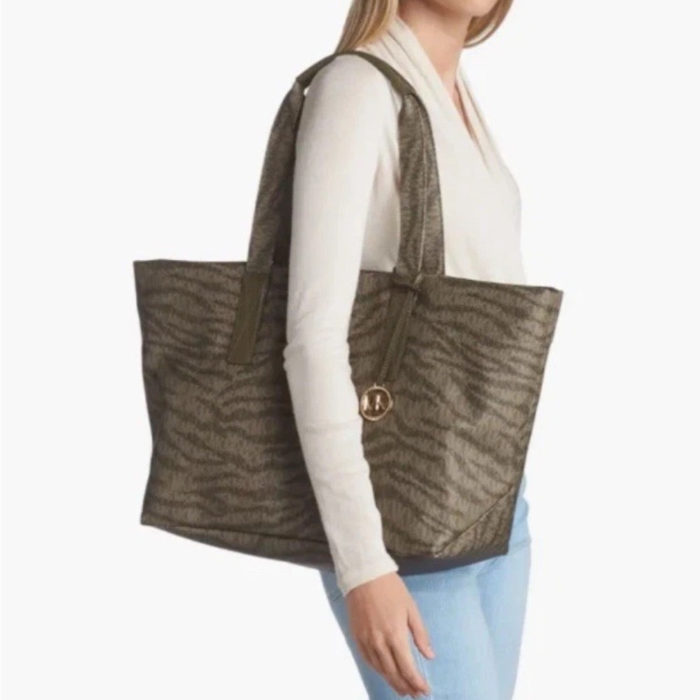 Michael Kors Olive Zebra Print Tote